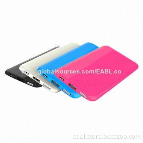 5,000mAh Lithium Polymer Battery Power Banks, Portable, OEM/ODM Orders Ok, Colorful, Super Thin